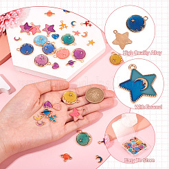 48шт 24 стиля подвески из сплава с эмалью&nbsp;ENAM-TA0003-16