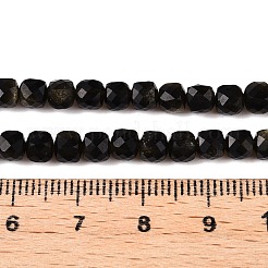 Естественный золотистый отлив обсидиан бисер пряди G-N342-110