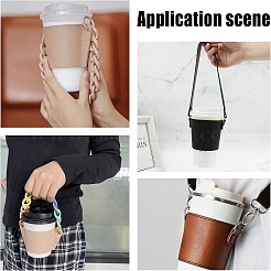 Термостойкая многоразовая чашка из искусственной кожи AJEW-GF0003-90C