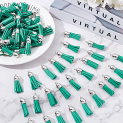 100 шт. Искусственная замша подвеска с кисточкой украшения FIND-SC0002-29B