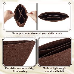 Inserto organizador de monedero de fieltro de lana&nbsp;FIND-WH0128-74A-01