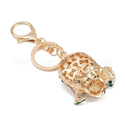 Брелки с подвеской из сплава розового золота в виде черепа и страз KEYC-B019-02
