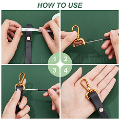 8 шт. 4 стиля поворотные карабины-лобстеры из цинкового сплава в тибетском стиле FIND-PH0008-63AG