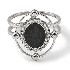 Кольца-манжеты из нержавеющей стали 304 с эмалью для женщин RJEW-F166-43P-01