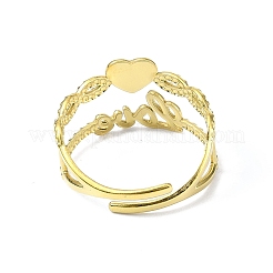 Открытое манжетное кольцо из нержавеющей стали 304 с ионным покрытием (IP)&nbsp;RJEW-L109-037G