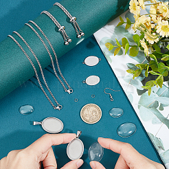 DIY ovales Rohling-Kuppel-Schmuckset zum Herstellen&nbsp;DIY-UN0050-26