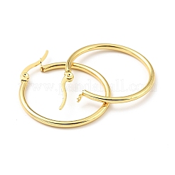 Pendientes de aro de acero inoxidable 201 con revestimiento al vacío de PVD para mujer&nbsp;EJEW-G260-02A-G