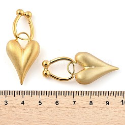 Латунь обруч серьги для женщин&nbsp;EJEW-U055-20A-G