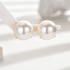 Модные полукруглые серьги-гвоздики из латуни&nbsp;OO2470