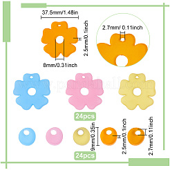 48шт прозрачные акриловые подвески FIND-BC0013-22