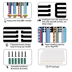 Спортивная тема железная вешалка для медалей настенная стойка для дисплея ODIS-WH0055-257
