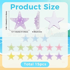 15 cabochon Decoden en résine transparente et paillettes&nbsp;CRES-YW0002-86