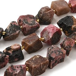 Нити бусин из необработанного натурального родонита G-Z087-B13