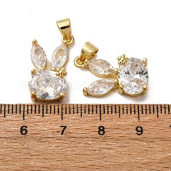 Латунные микро проложить кубического циркония подвески&nbsp;KK-D390-22G-05