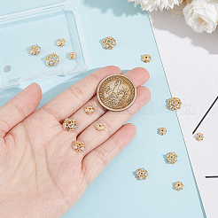 16 шт. 4-х стилевые латунные колпачки для бусин из кубического циркония&nbsp;KK-BC0013-52