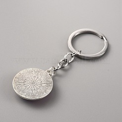 Porte-clés en verre&nbsp;KEYC-WH0024-18P-05