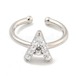 Латунные открытые манжеты для женщин RJEW-F162-01P-A