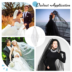 Veli da sposa lunghi in organza&nbsp;AJEW-WH0596-965A-03