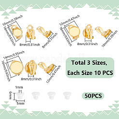 30 шт. 3 стиля фурнитуры для сережек-клипс из латуни KK-PH0011-09