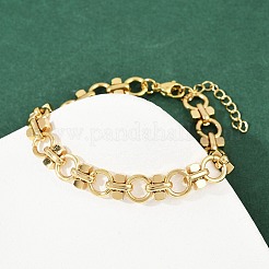 Браслеты из звеньевой цепи из нержавеющей стали 304 BJEW-H207-01A-G