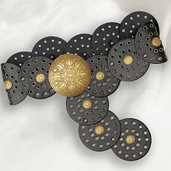 Винтажные полые корсетные ремни из искусственной кожи с дисковыми застежками из сплава&nbsp;AJEW-WH20070-089A