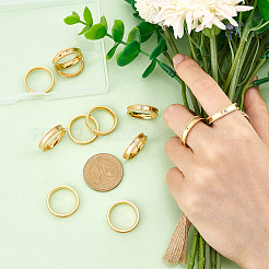 12 шт. хрустальное кольцо с рифленым узором&nbsp;RJEW-UN0002-46G