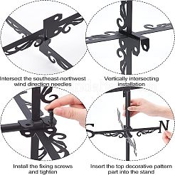 Ворон железный указатель направления ветра AJEW-WH0034-65