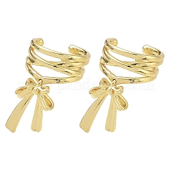 Boucles d'oreilles manchette en laiton pour femmes&nbsp;LS-EJEW-A167-26G