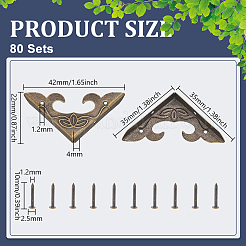 80 шт. Защитные уголки для железных ящиков&nbsp;FIND-PH0028-97