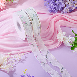 2 rouleau de ruban polyester à motif floral 2 couleurs&nbsp;OCOR-TA0003-36