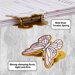 2 шт. латунные эмалевые зажимы-бабочки&nbsp;AJEW-CP0010-33A