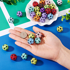 30 шт. бусины из смоляных страз на спортивную тематику RESI-TA0003-96A