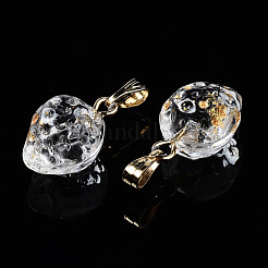 Прозрачный лак окрашенные стеклянные подвески&nbsp;GLAA-N035-014-B01