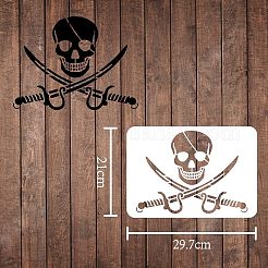 Große wiederverwendbare Zeichenschablonen aus Kunststoff&nbsp;DIY-WH0202-074