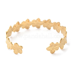 Браслеты-манжеты из нержавеющей стали 304 для женщин&nbsp;BJEW-K263-05G-06