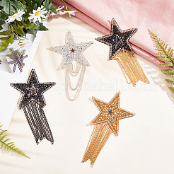 4 шт. 4 стильных сверкающих стразовых нашивки для утюжков&nbsp;DIY-GF0005-21