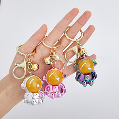 6шт 3-х цветный акриловый брелок-подвеска в виде космонавта KEYC-DC0001-10