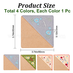 4 шт. 4 шт. фетровые закладки-уголки с вышивкой в виде буквы «А» FIND-GF0005-04