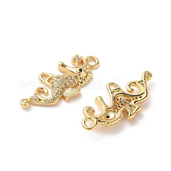 Латунные микропаве прозрачные подвески с фианитом&nbsp;KK-D504-14G