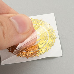 Полые металлические наклейки чакры STIC-WH0304-598F-05