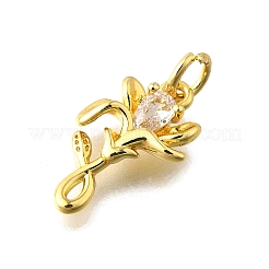 Латунные микро проложить кубического циркония подвески KK-Z102-04G-01