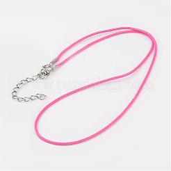 Изготовление ожерелья из полиэстера&nbsp;NJEW-JN01558