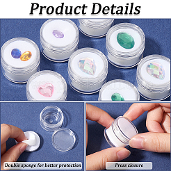 Круглая прозрачная пластиковая коробка для хранения бриллиантов CON-WH20003-01B-02