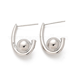 Латунь серьги EJEW-Q015-11P