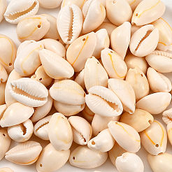 100 шт. бусины из натуральной ракушки каури&nbsp;BSHE-LT0001-03B