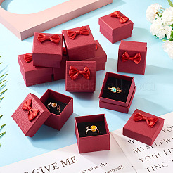 Квадратные картонные бумажные подарочные коробки для хранения колец&nbsp;CON-TAC0001-17G