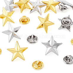 12 шт. брошь в виде звезды из цинкового сплава 2 цветов FIND-TA0008-16