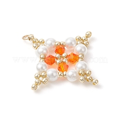 Подвески-звезды из стеклянных бусин&nbsp;PALLOY-MZ01165-04