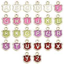 26 pièces 26 breloques en alliage d'émail de style&nbsp;ENAM-SZ0001-47LG