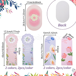 Бумажные одиночные цветочные оберточные открытки на день святого валентина&nbsp;DIY-GA0008-92